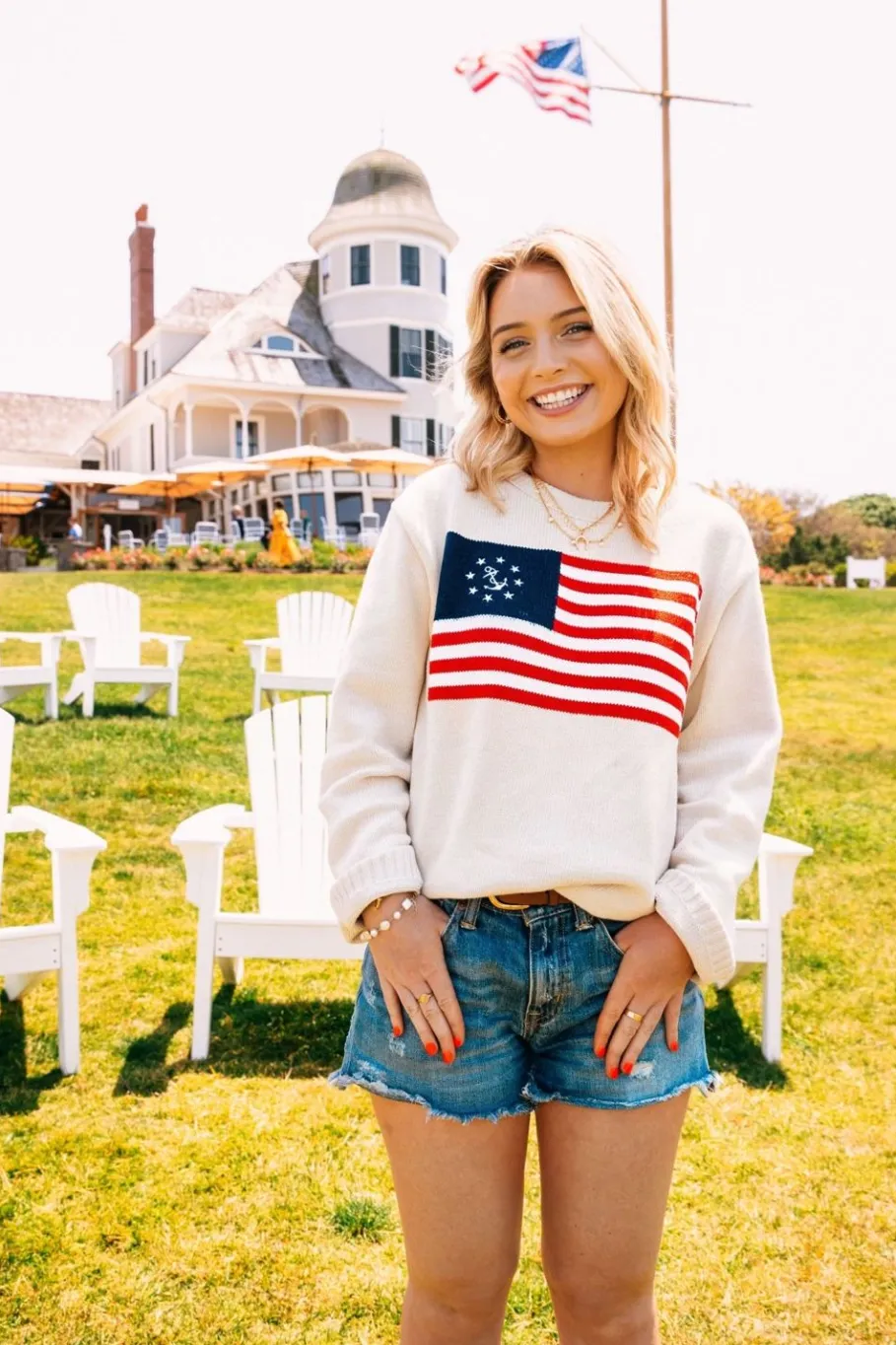 Sale Kiel James Patrick American Yacht Sweater- Cream