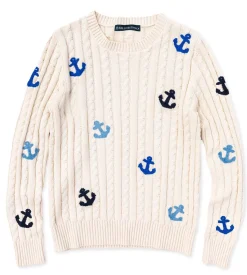 New Kiel James Patrick Anchors Away Cable Knit Sweater