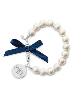 New Kiel James Patrick Classy Girls Wear Pearls Monogram Bracelet