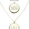 Best Kiel James Patrick Gold Class Of 2024 Monogram Pendant Necklace