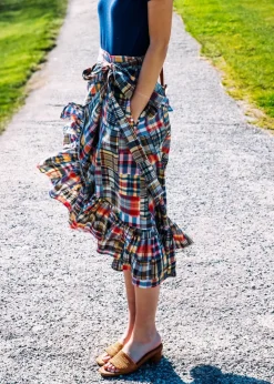 Outlet Kiel James Patrick Jacqueline Patchwork Madras Skirt
