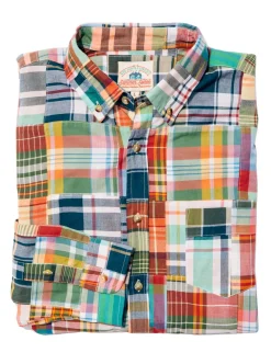Online Kiel James Patrick Montauk Patchwork Madras Shirt
