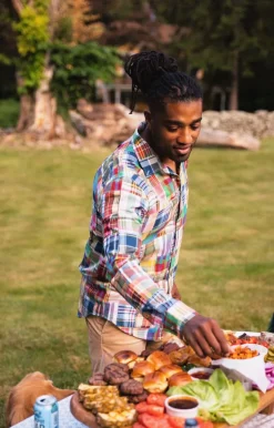 Online Kiel James Patrick Montauk Patchwork Madras Shirt