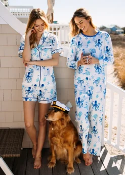 Online Kiel James Patrick Octopus Garden Drawstring Shorts Pajama Set