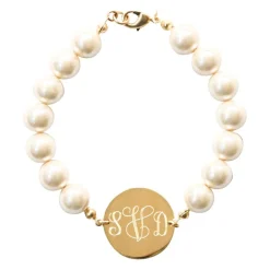 New Kiel James Patrick Pearl Monogram Bracelet