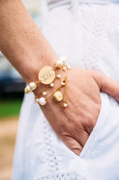New Kiel James Patrick Pearl Monogram Bracelet