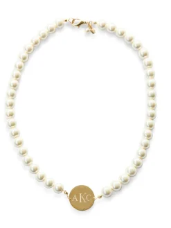 Kiel James Patrick Pearl Monogram Necklace