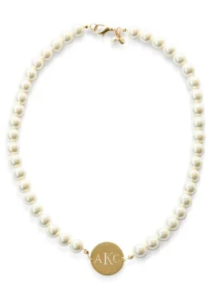 Discount Kiel James Patrick Pearl Monogram Necklace--Class Of 2024