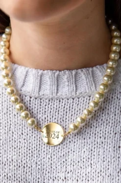 Discount Kiel James Patrick Pearl Monogram Necklace--Class Of 2024