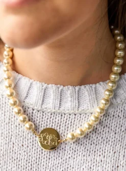 Discount Kiel James Patrick Pearl Monogram Necklace--Class Of 2024