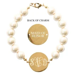 Hot Kiel James Patrick Pearl Monogram Wedding Bracelet