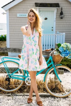 Sale Kiel James Patrick Pink Hydrangea Bloom Dress