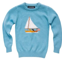 Clearance Kiel James Patrick Ruff Day At Sea Kids Sweater- Light Blue
