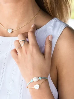 New Kiel James Patrick Sea Foam Pearl Knot