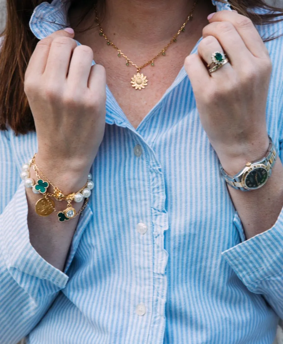 Hot Kiel James Patrick Sunflower Bead Chain Necklace