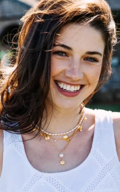 Hot Kiel James Patrick Sunflower Pearl Drop Necklace