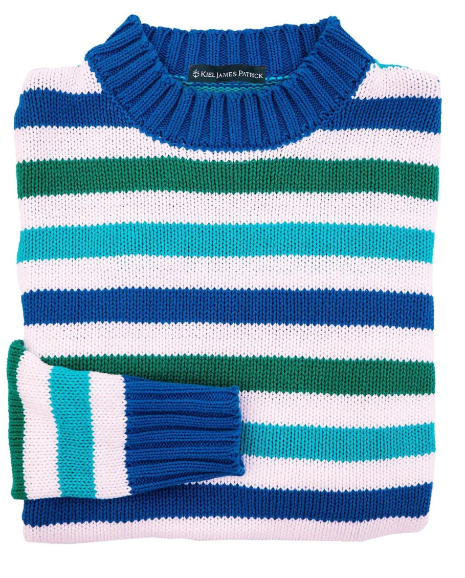 New Kiel James Patrick The Ocean Lagoon Striped Sweater
