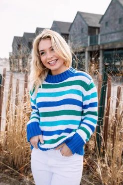 New Kiel James Patrick The Ocean Lagoon Striped Sweater