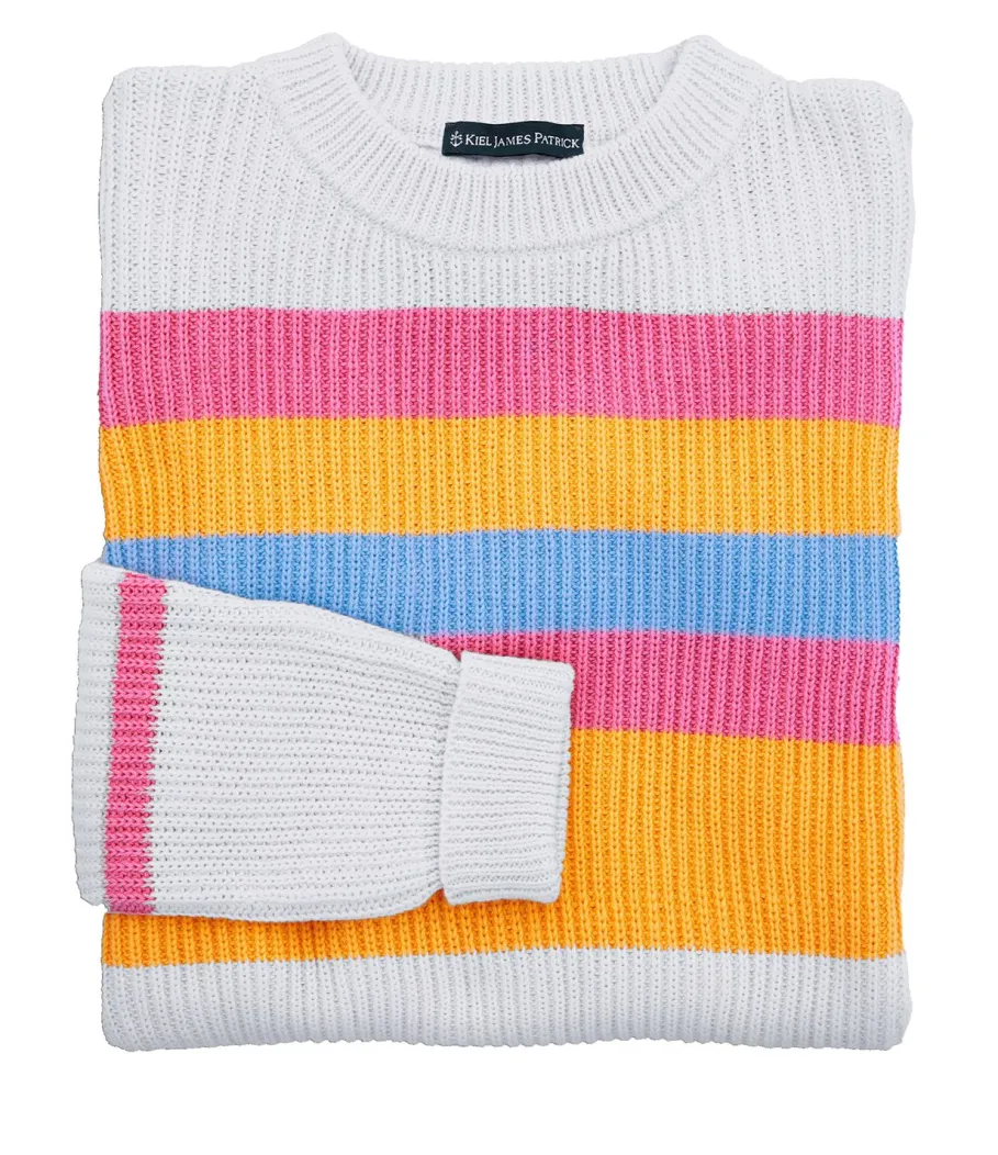 New Kiel James Patrick The Sunset Striped Sweater