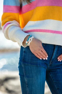 New Kiel James Patrick The Sunset Striped Sweater