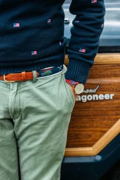 New Kiel James Patrick Woody Ribbon Belt