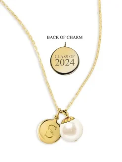 New Kiel James Patrick World'S Your Oyster Gold Necklace --Class Of 2024