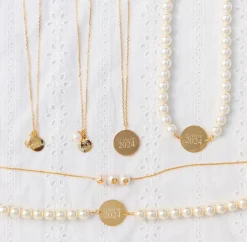 New Kiel James Patrick World'S Your Oyster Gold Necklace --Class Of 2024